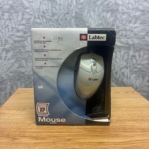 Vintage Labtec Wheel Mouse with Light PC Windows XP PS/2 Wired White New Box